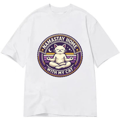 Zen Feline Retreat - Classic T-shirt - White