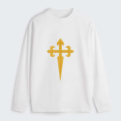 Order Of Santiago Cross - Classic Long Sleeve Shirt - White