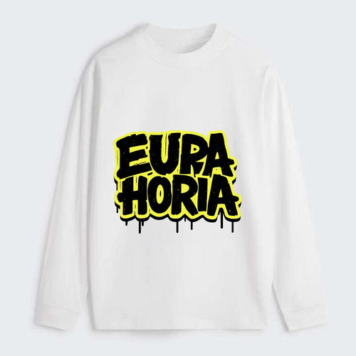 Bold typography design - EUPHORIA - intense happiness, ecstasy - Classic Long Sleeve Shirt