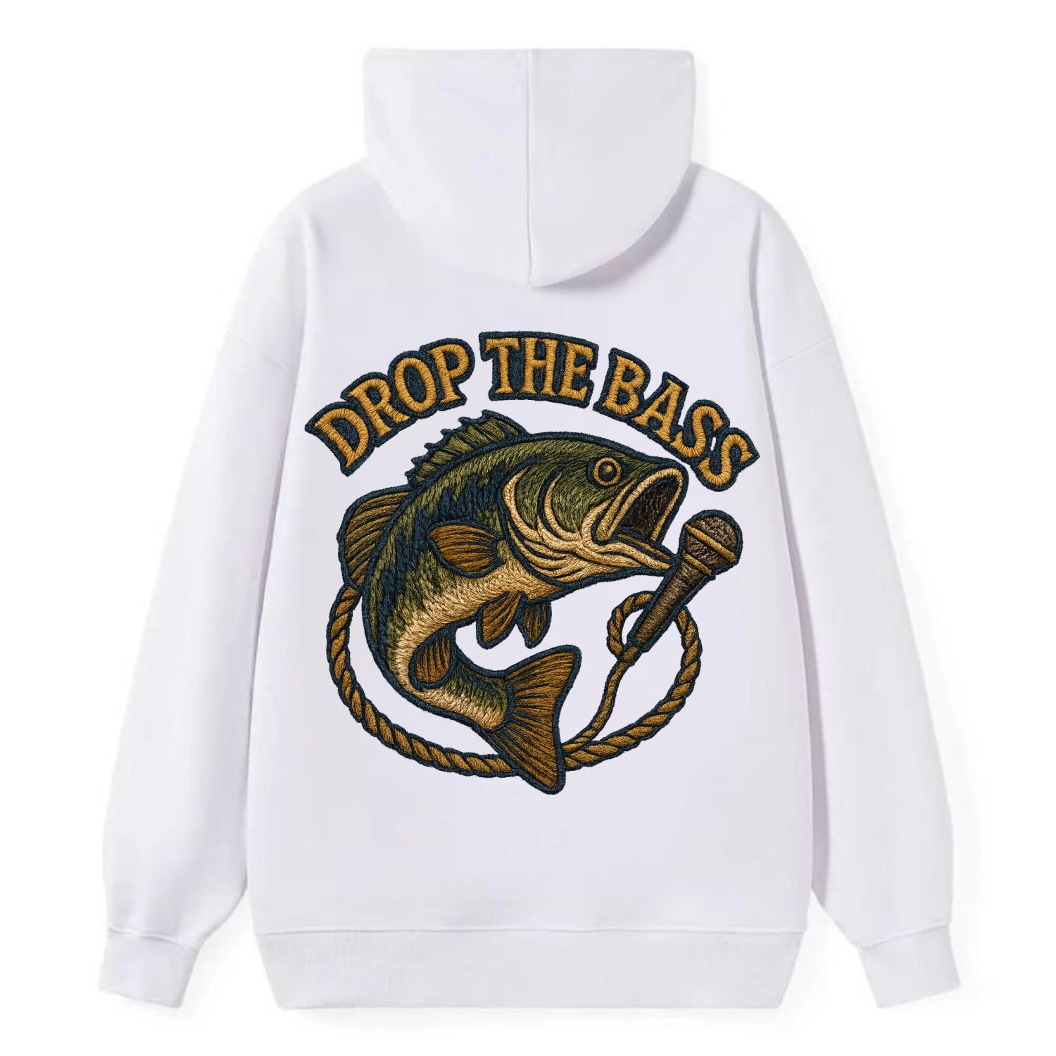 Drop The Bass  - Classic Pullover Hoodie - White