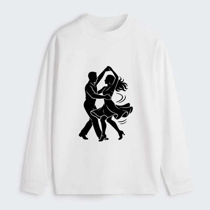 Salsa dancers spinning turn - Classic Long Sleeve Shirt - White
