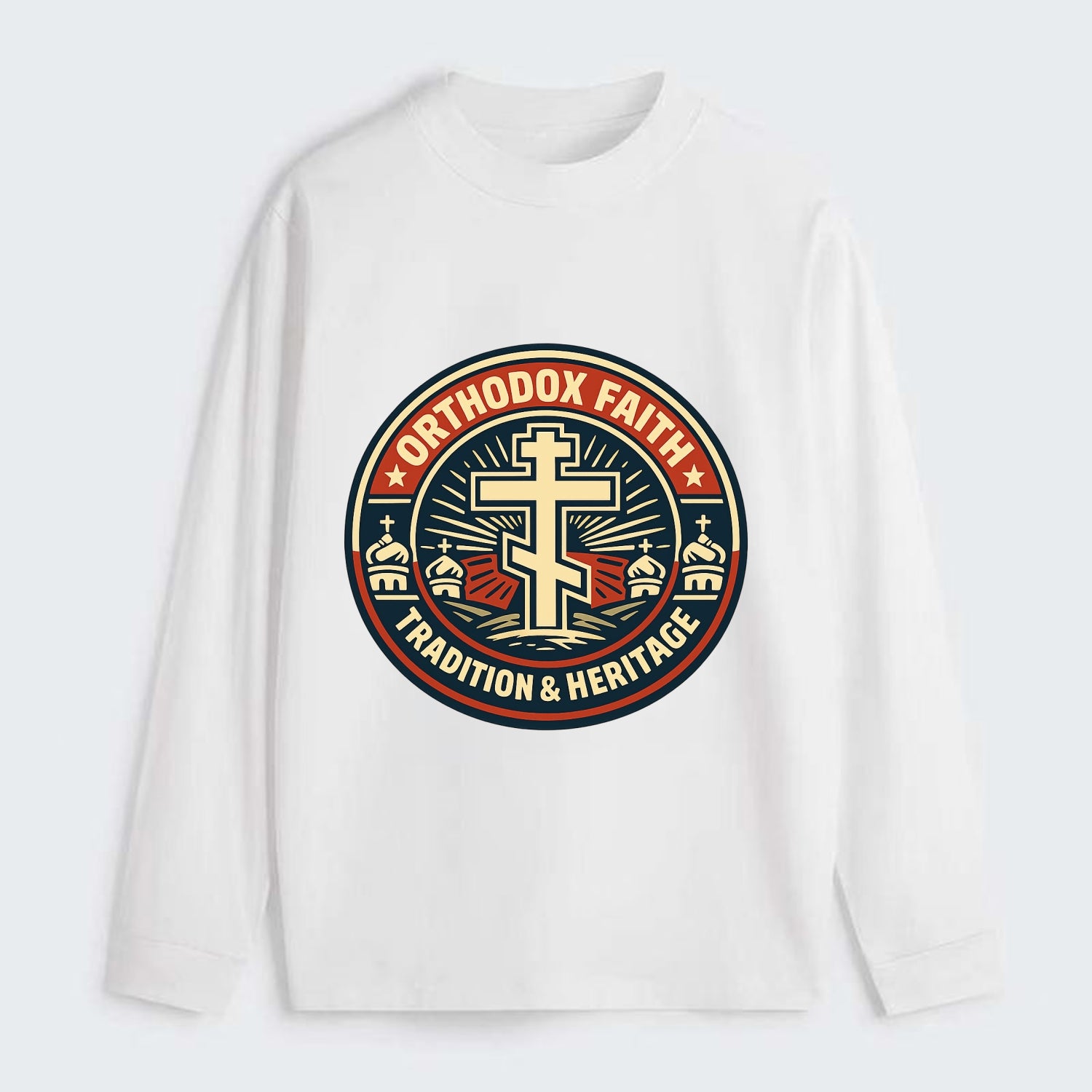 Faithful Heritage Emblem - Classic Long Sleeve Shirt - White
