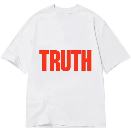 Bold typography design - "TRUTH" - honesty, reality - Classic T-shirt - White