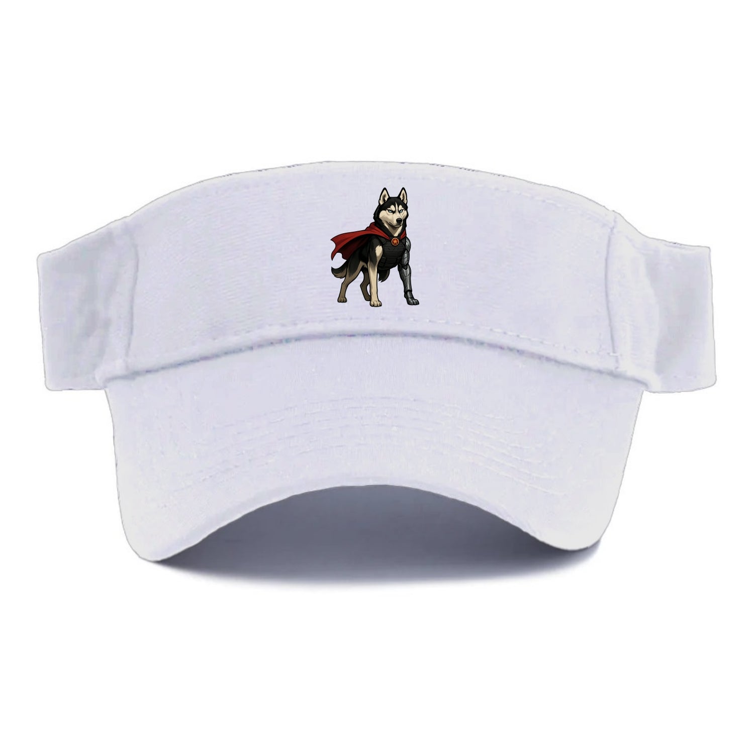 Siberian Husky Winter Soldier  - Visor - White