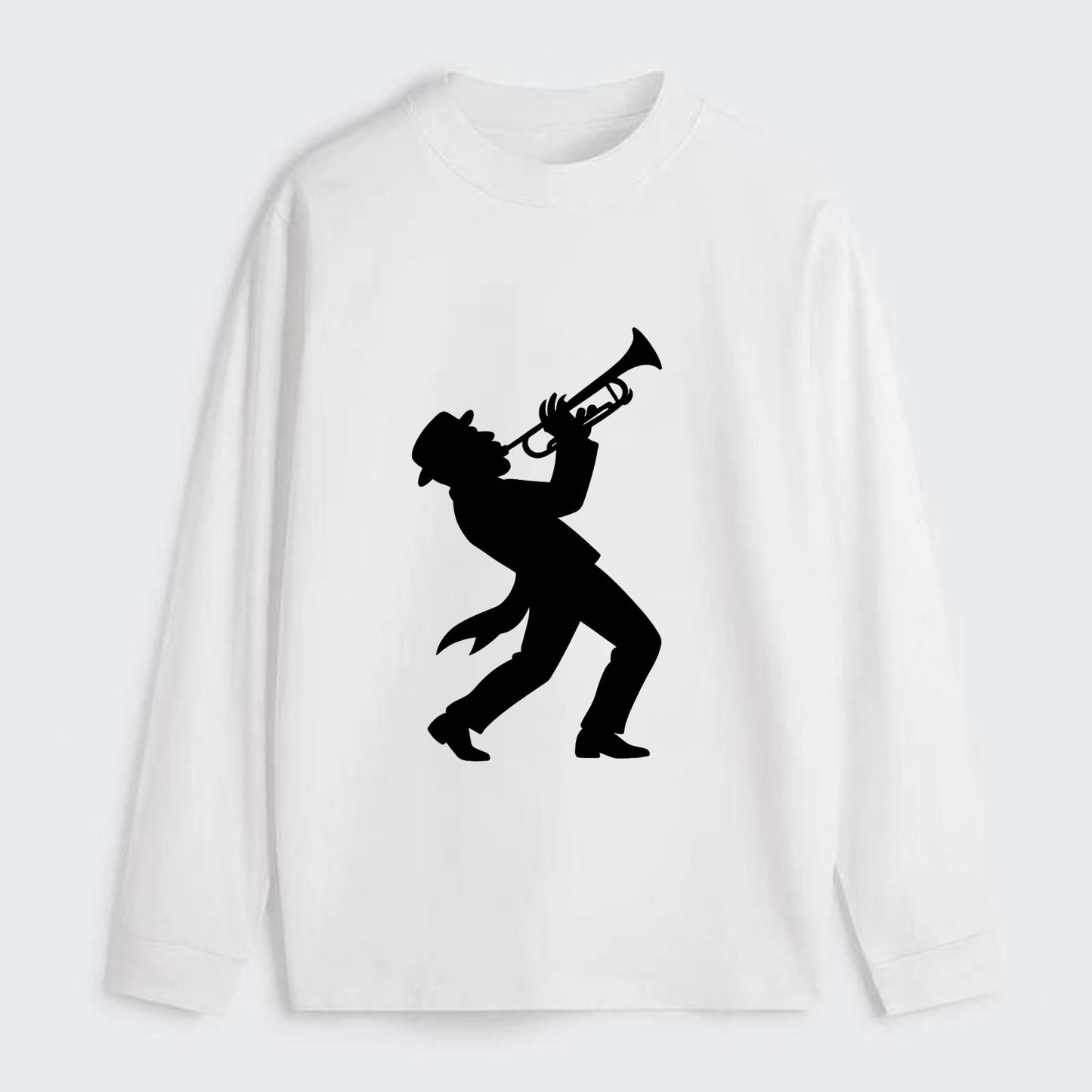 Trumpet player hitting high note - Classic Long Sleeve Shirt - White