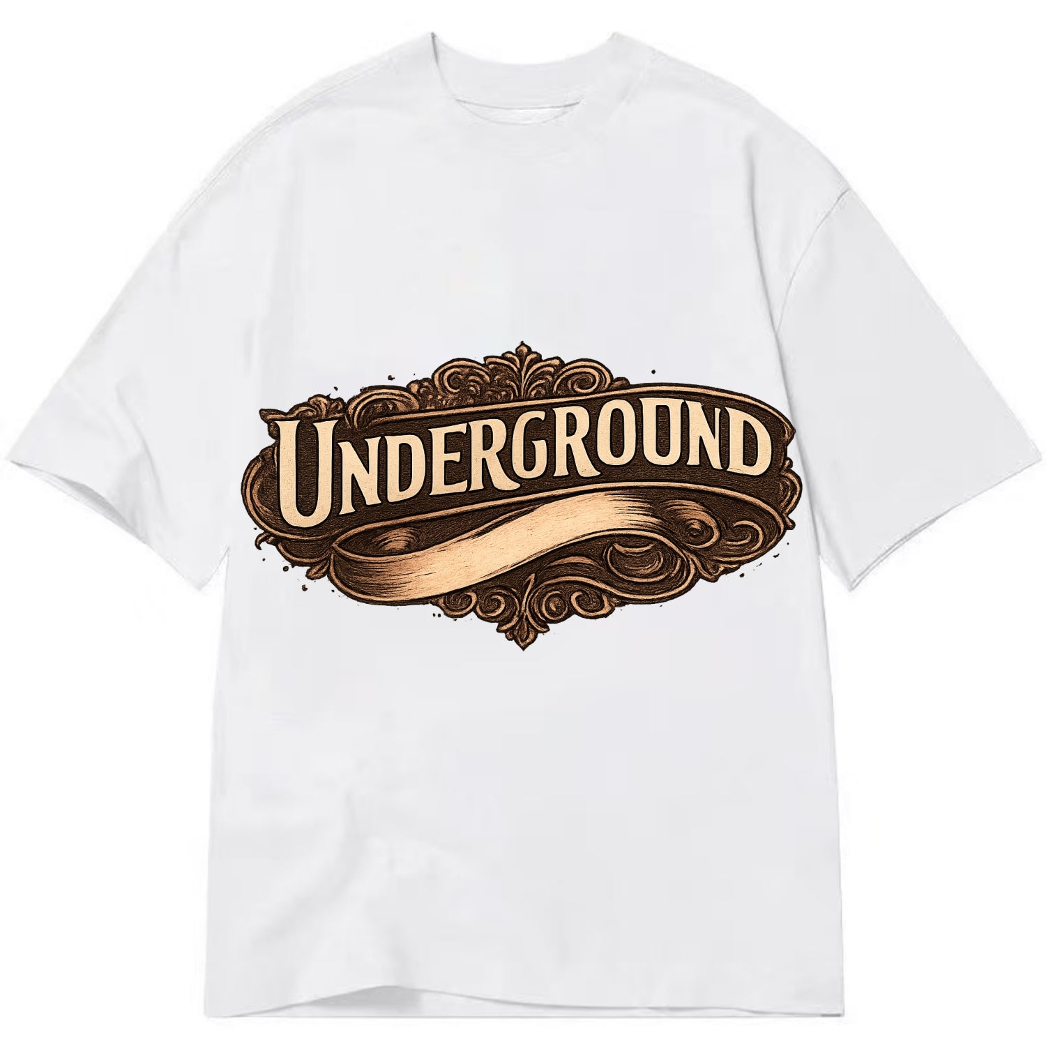 Bold typography design - "UNDERGROUND" - hidden scene, alternative - Classic T-shirt - White