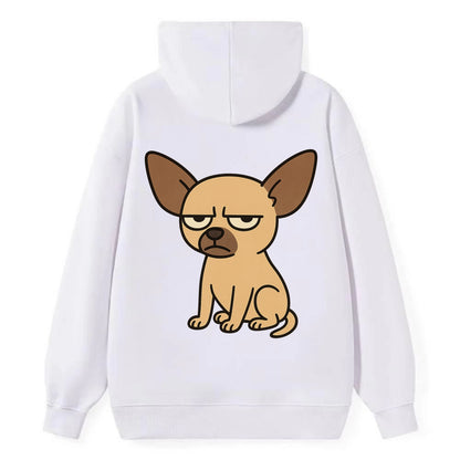 The Chihuahua Judging Silently - Classic Pullover Hoodie - White