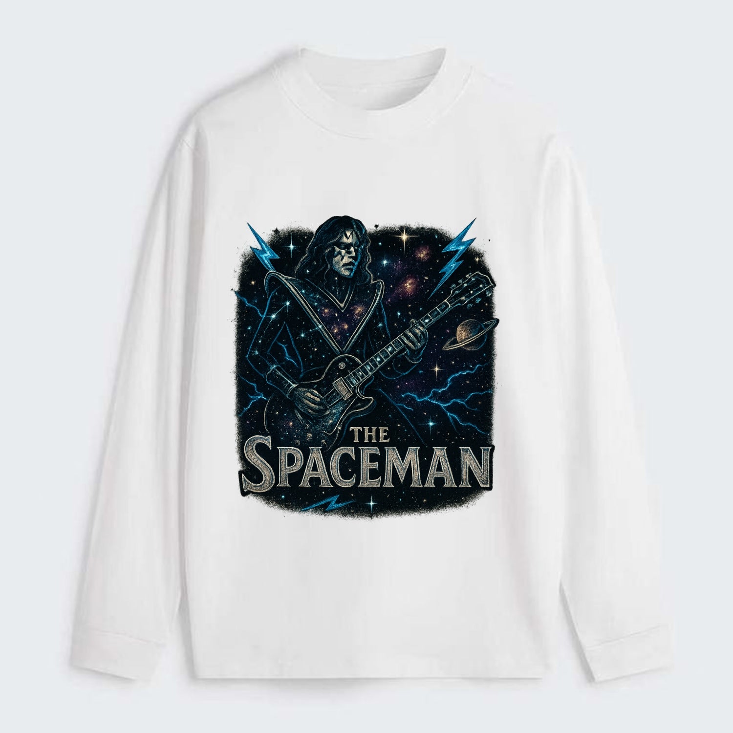 Spaceman Constellation - Classic Long Sleeve Shirt - White