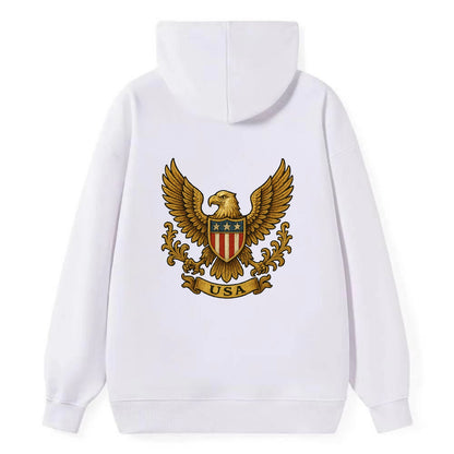 Usa Heritage Eagle 3 - Classic Pullover Hoodie - White