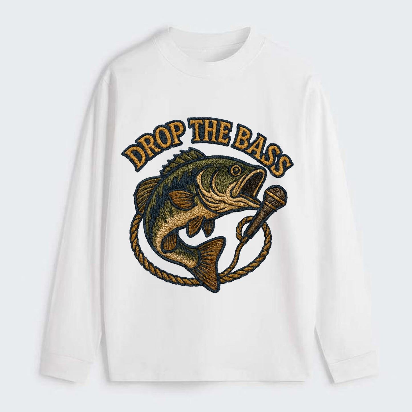 Drop The Bass  - Classic Long Sleeve Shirt - White
