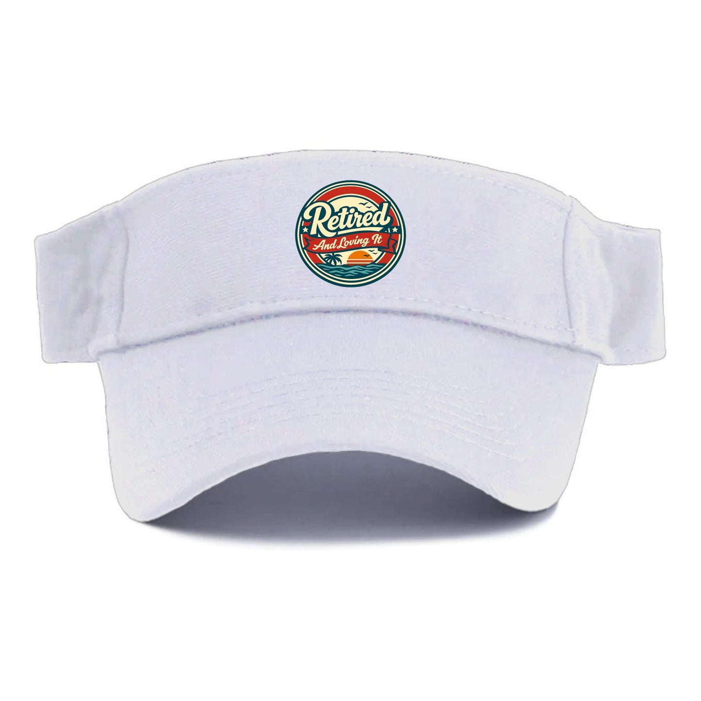 Carefree Retirement Emblem - Visor - White