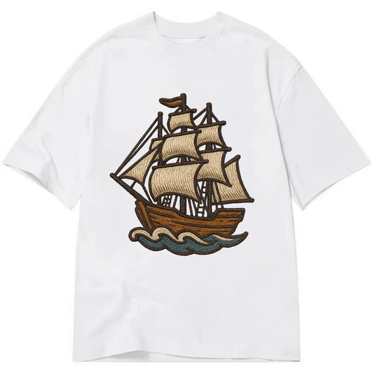 Sailing Ship  - Classic T-shirt - White