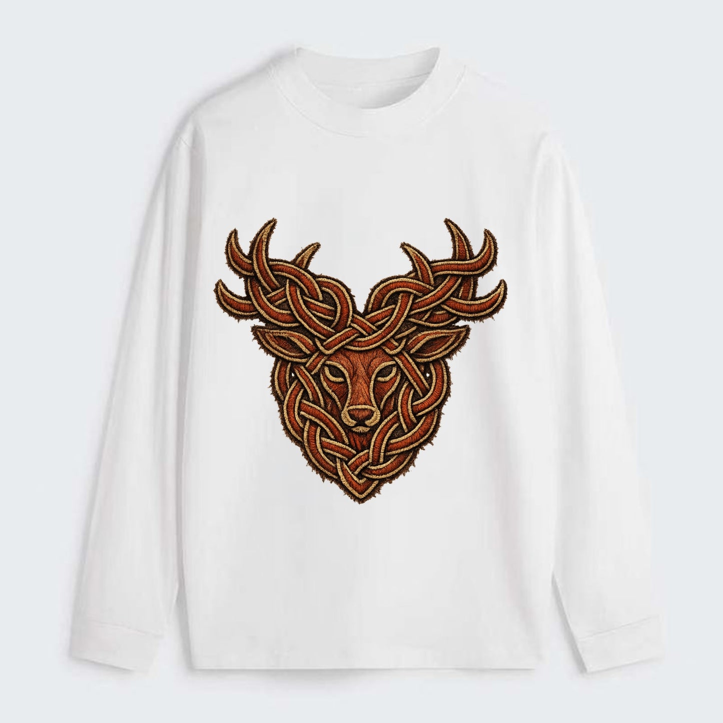 Stag Knot - Classic Long Sleeve Shirt - White