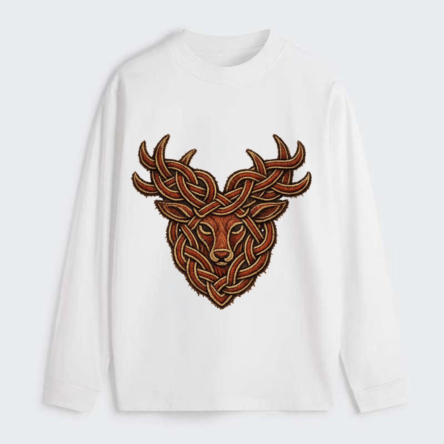 Stag Knot - Classic Long Sleeve Shirt - White