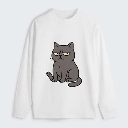 The Cat Judging Silently - Classic Long Sleeve Shirt - White