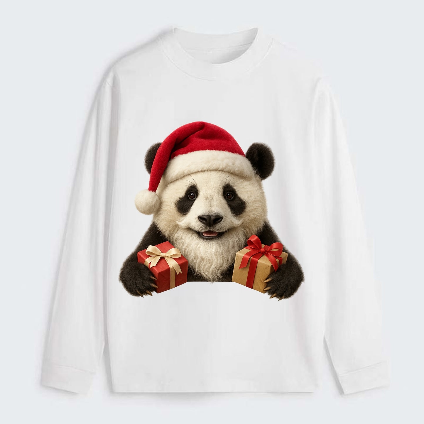 Santa Panda  - Classic Long Sleeve Shirt - White