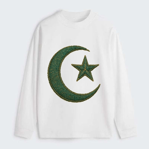 Crescent Moon and Star - Classic Long Sleeve Shirt