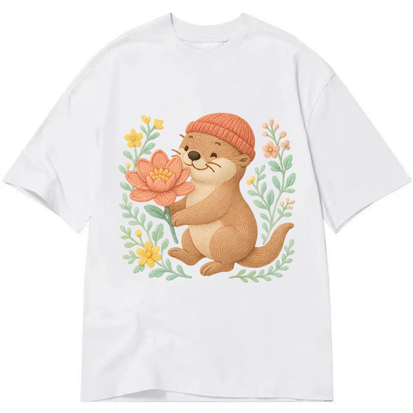 Peach Otter - Classic T-shirt - White