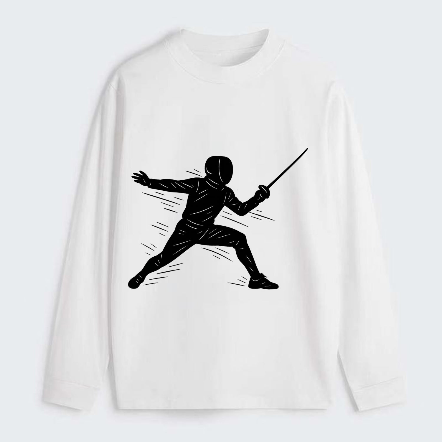 Fencer lunging attack position - Classic Long Sleeve Shirt - White