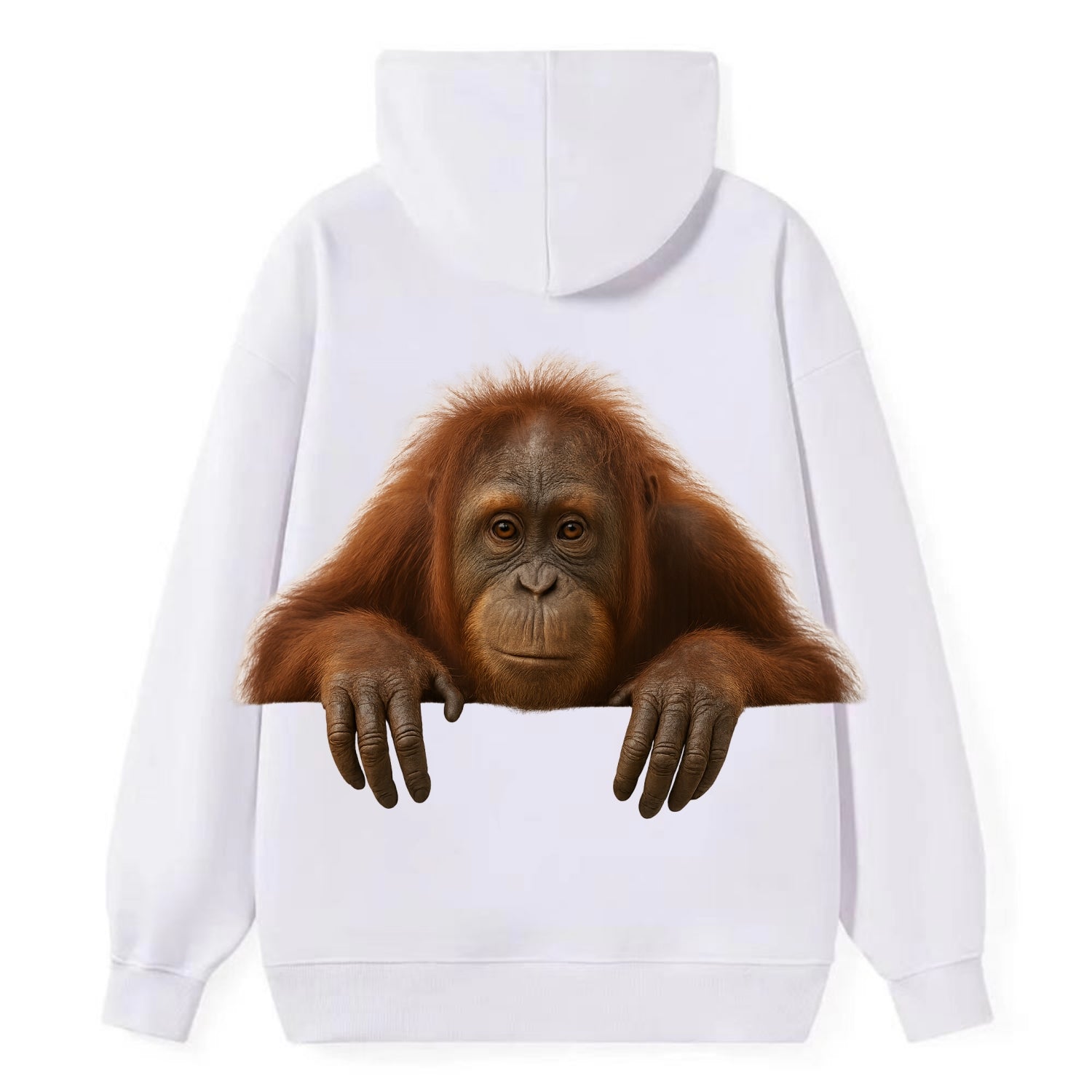 Orangutan  - Classic Pullover Hoodie - White