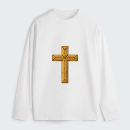Rock Cross  - Classic Long Sleeve Shirt - White