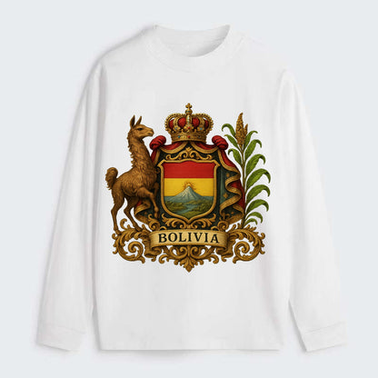 Bolivia Royal Logo  - Classic Long Sleeve Shirt - White