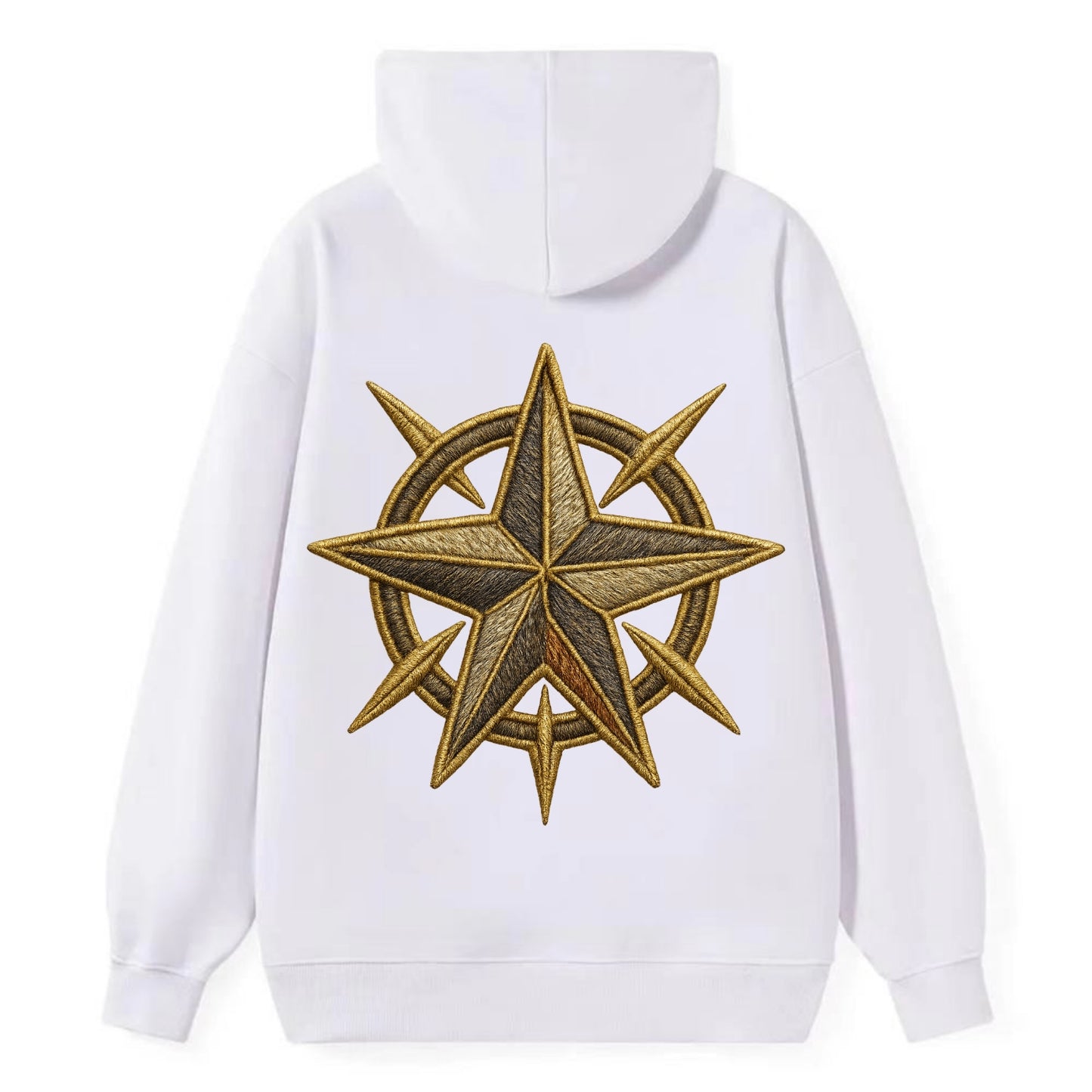 Nautical Star  - Classic Pullover Hoodie - White
