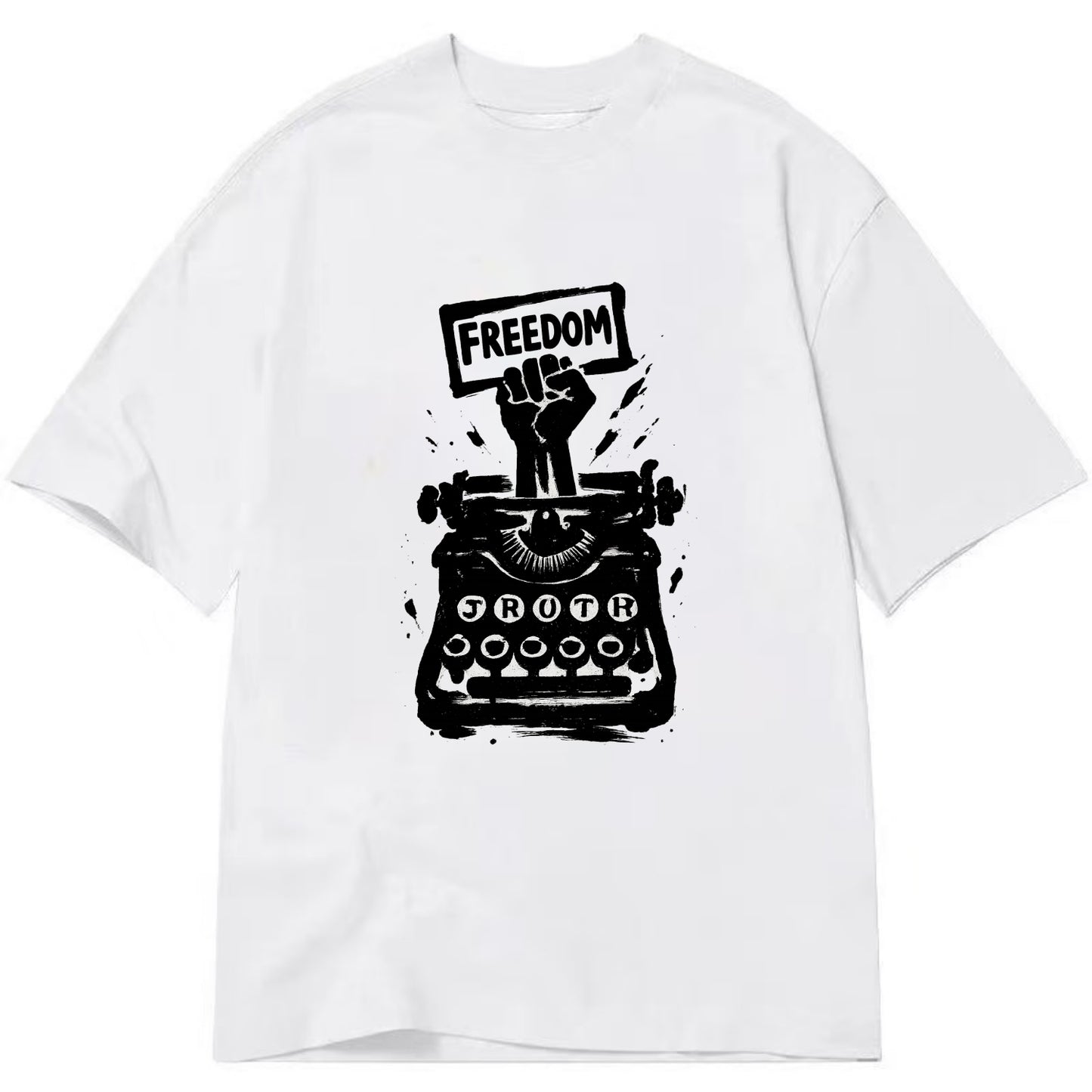 Typewriter keys - journalism and truth ink art - Classic T-shirt - White
