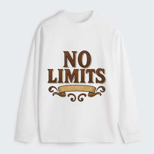 Bold typography design - NO LIMITS - boundless potential - Classic Long Sleeve Shirt
