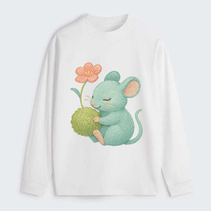 Mint Mouse - Classic Long Sleeve Shirt - White