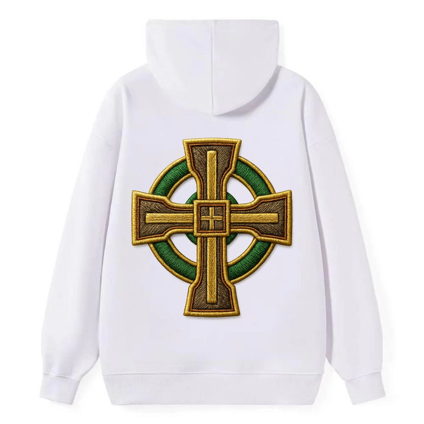 Durrow Cross - Classic Pullover Hoodie - White