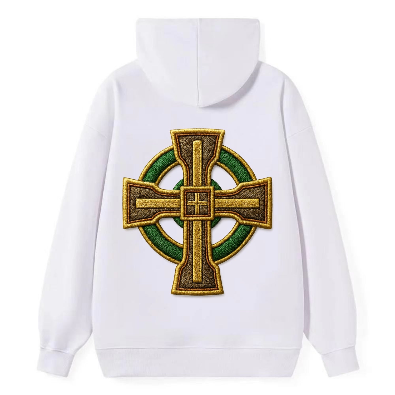 Durrow Cross - Classic Pullover Hoodie - White