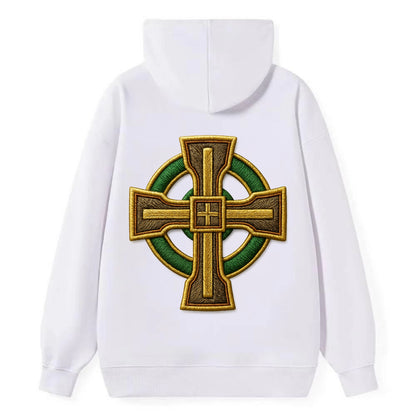 Durrow Cross - Classic Pullover Hoodie - White