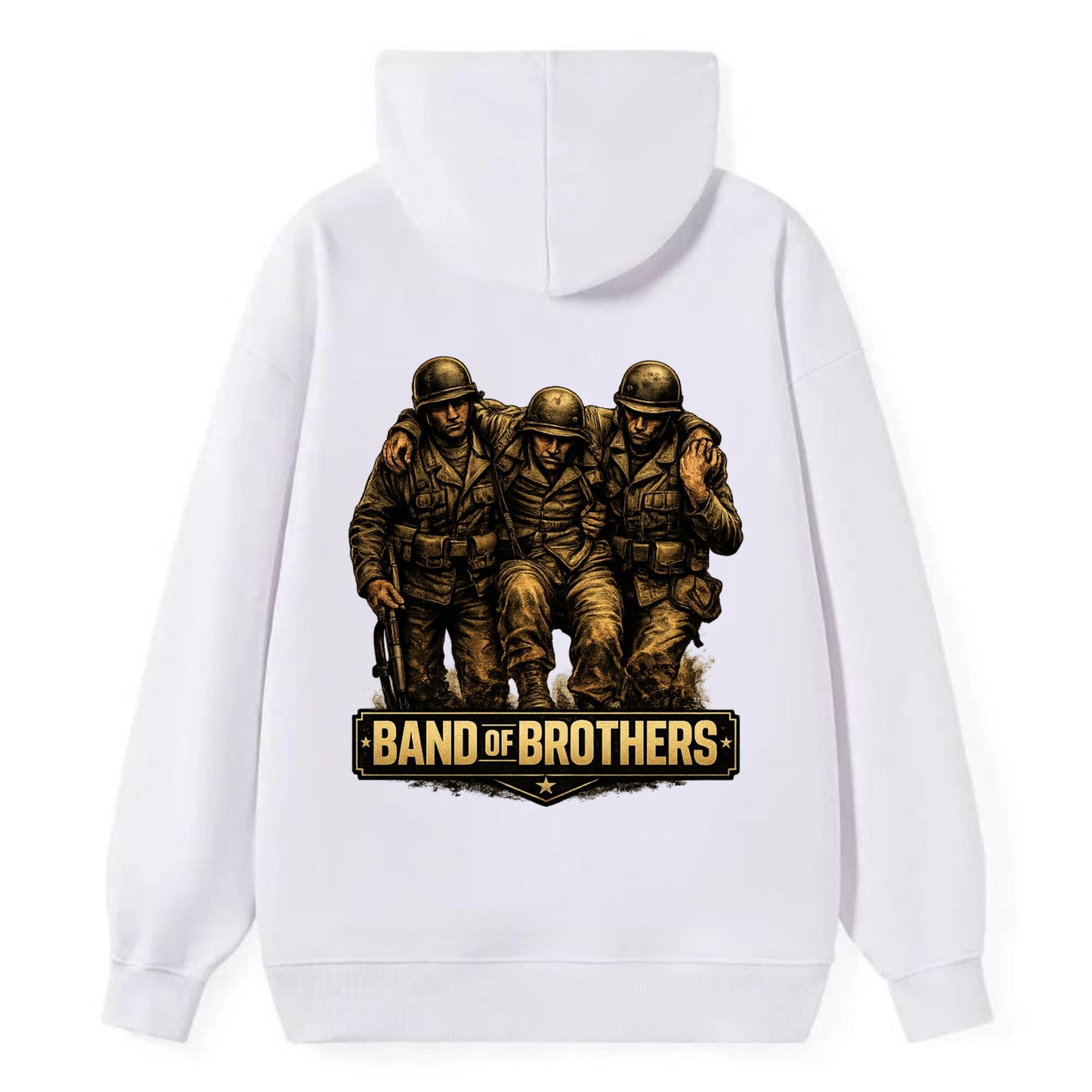 Band Of Brothers - Classic Pullover Hoodie - White