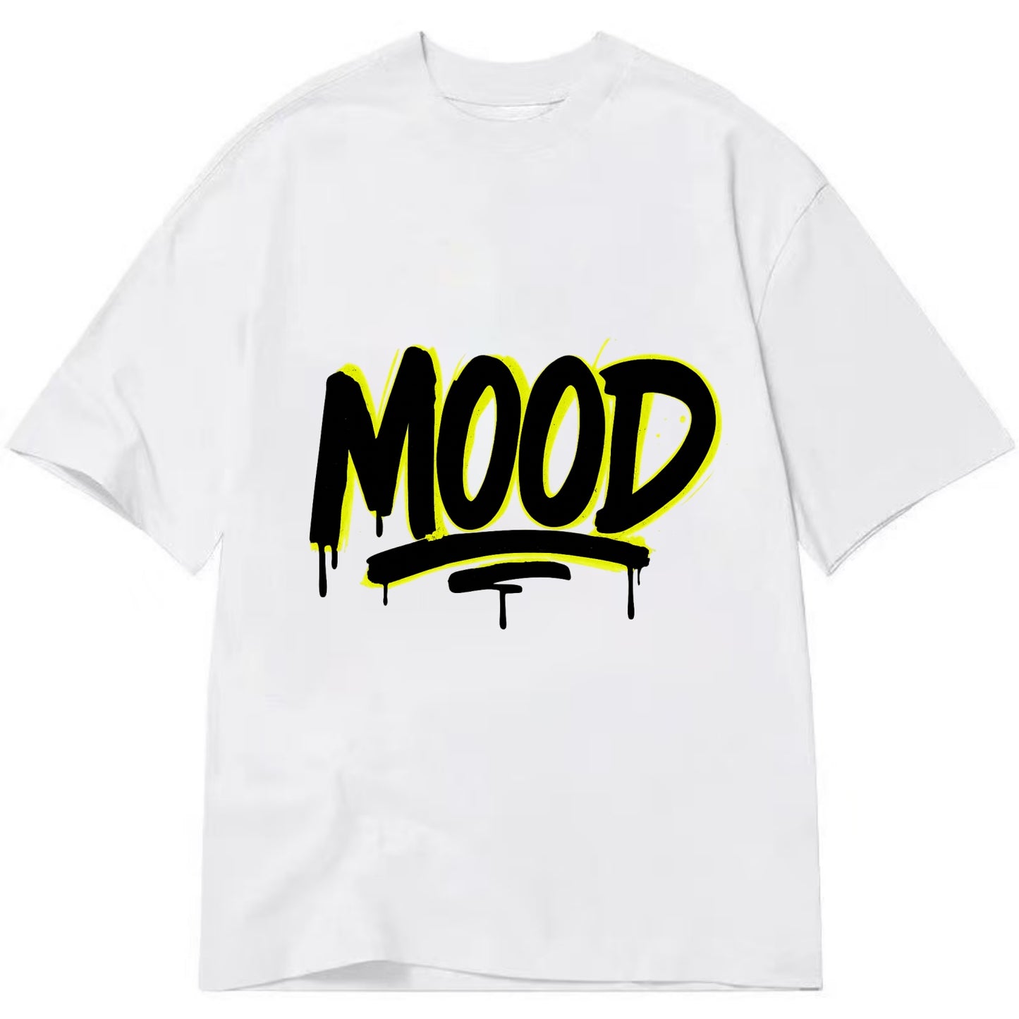Bold typography design - "MOOD" - current state, feeling it - Classic T-shirt - White
