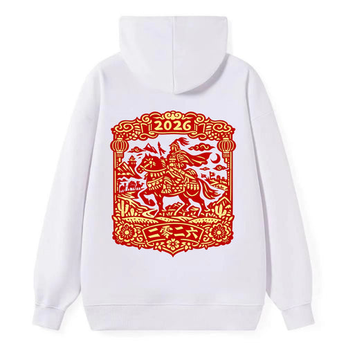 HORSE AND RIDER | Traditional Chinese warrior on horseback | Silk Road - Classic Pullover Hoodie