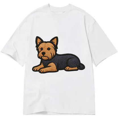 Yorkshire Terrier - Blue and tan relaxed Classic T-shirt - White