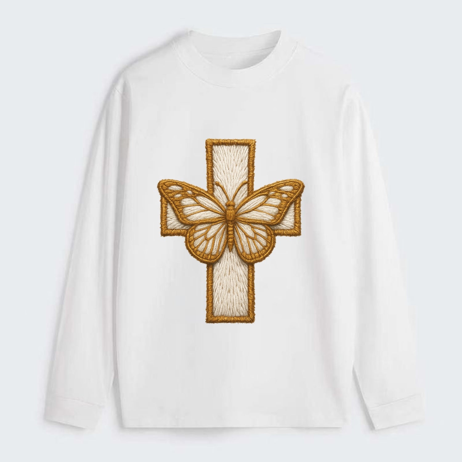 Resurrection Cross  - Classic Long Sleeve Shirt - White
