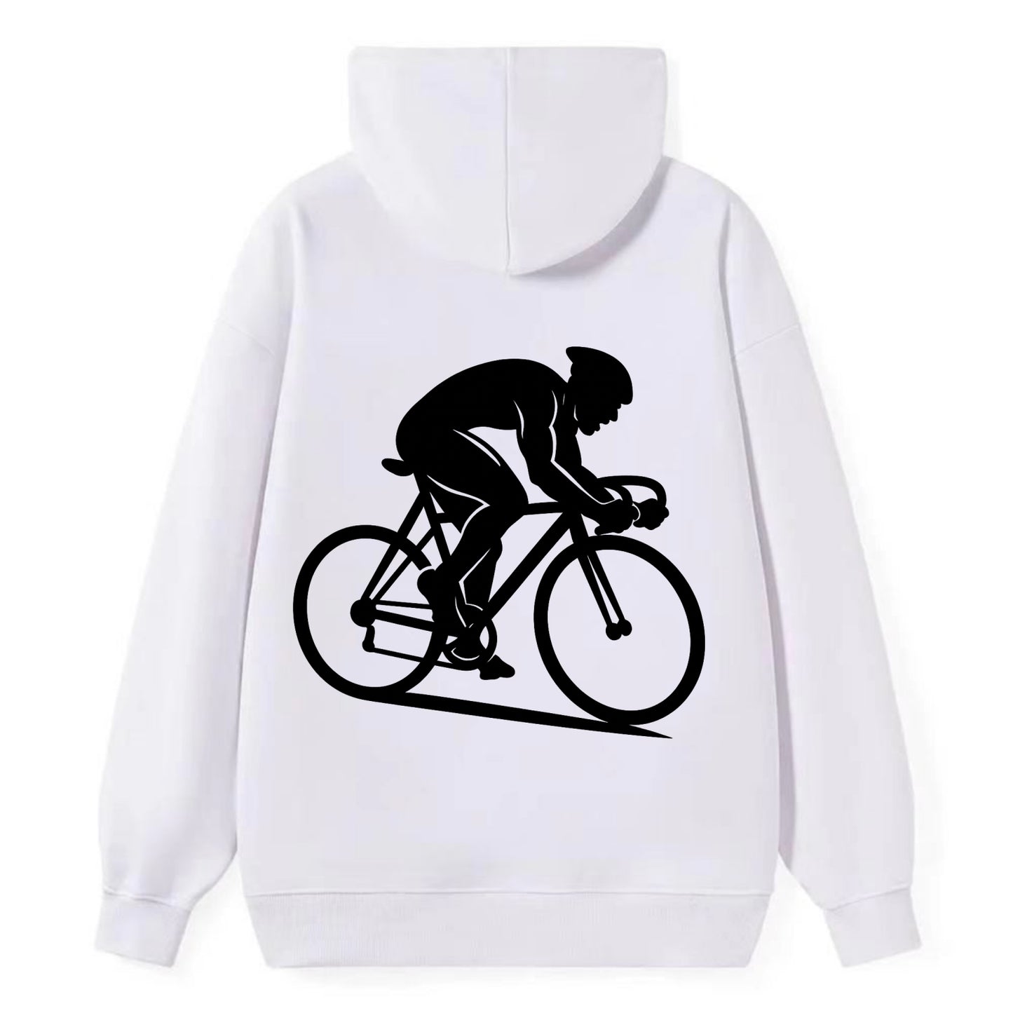 Sprint cyclist racing stance - Classic Pullover Hoodie - White