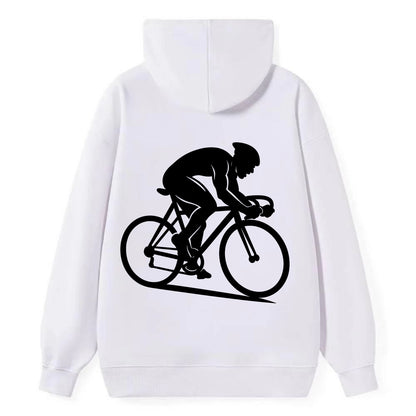 Sprint cyclist racing stance - Classic Pullover Hoodie - White
