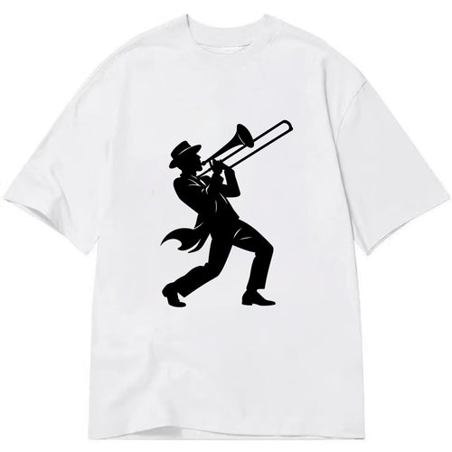 Trombone player jazz improvisation - Classic T-shirt