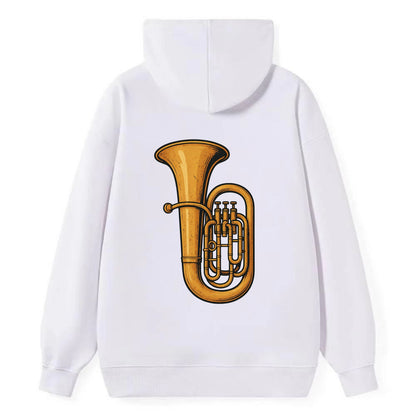 Tuba with large brass bell - Classic Pullover Hoodie - White