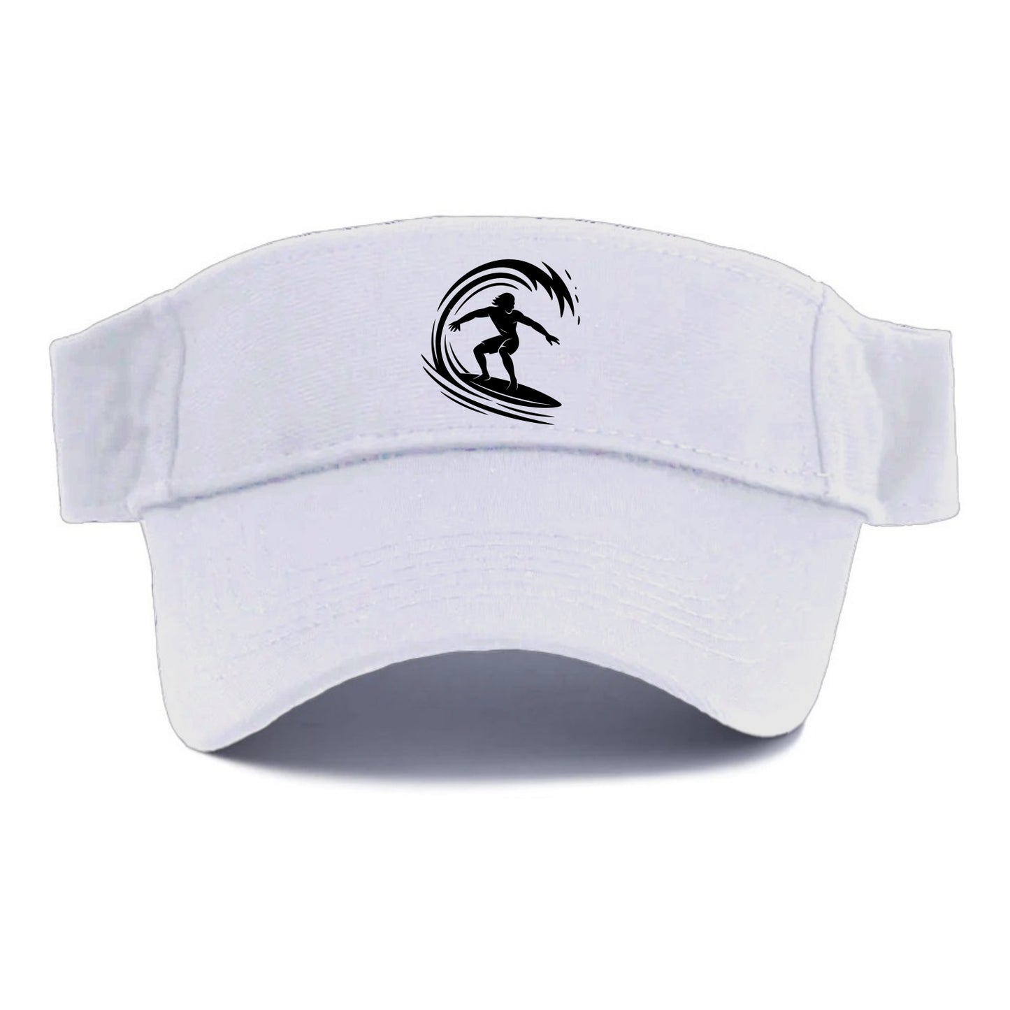 Hawaiian surfer riding big wave - Visor - White