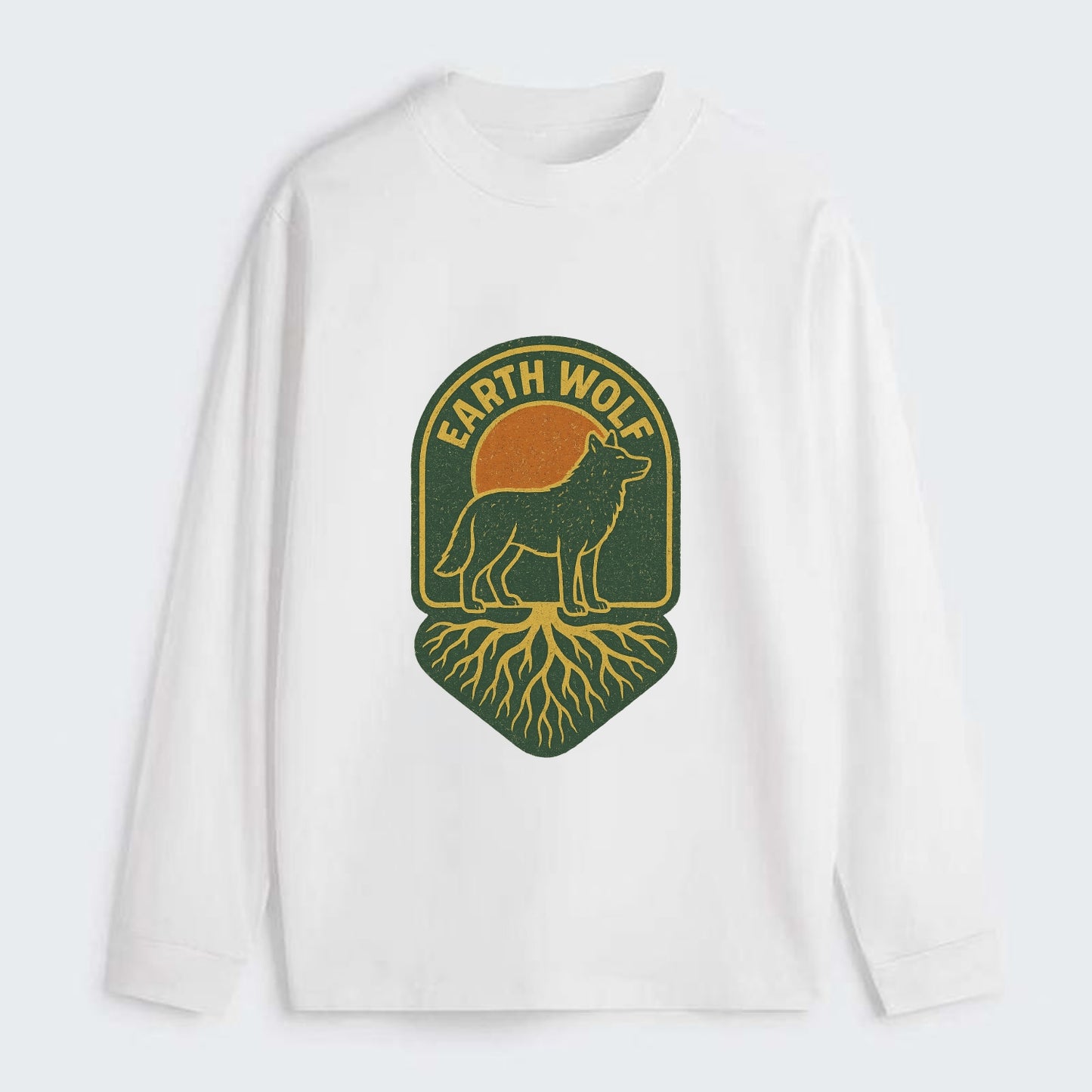 Earth Wolf Roots  - Classic Long Sleeve Shirt - White