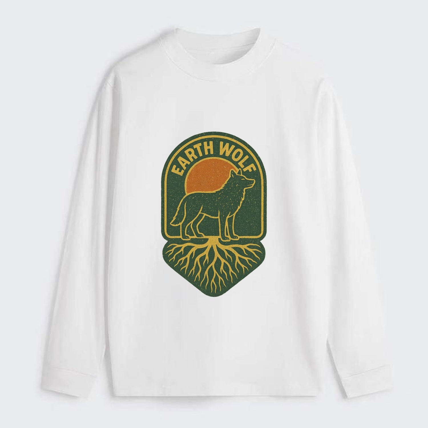 Earth Wolf Roots  - Classic Long Sleeve Shirt - White