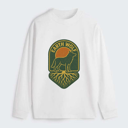 Earth Wolf Roots  - Classic Long Sleeve Shirt - White