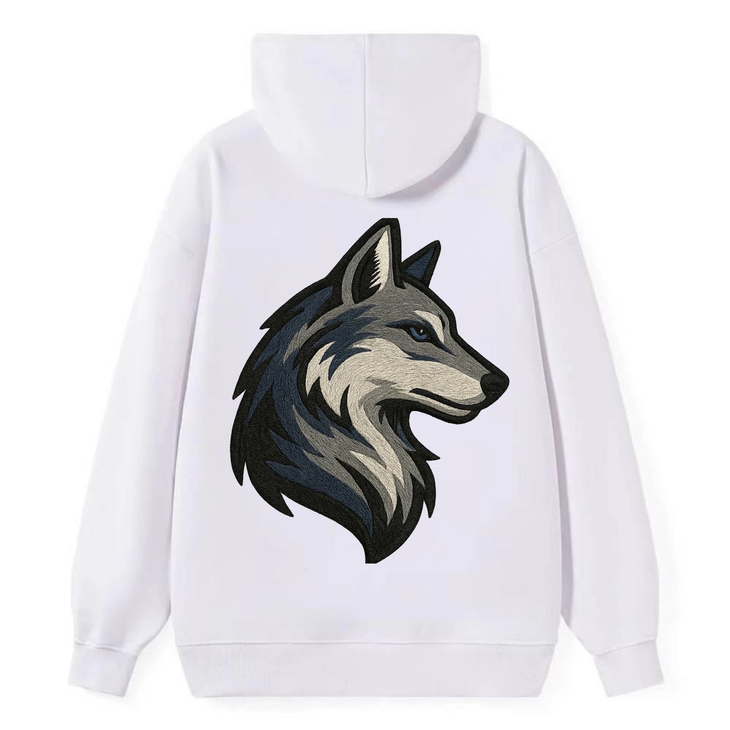 Lone Wolf Wanderer  - Classic Pullover Hoodie - White