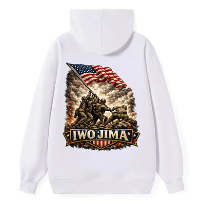 Iwo Jima Flag Raising - Classic Pullover Hoodie - White