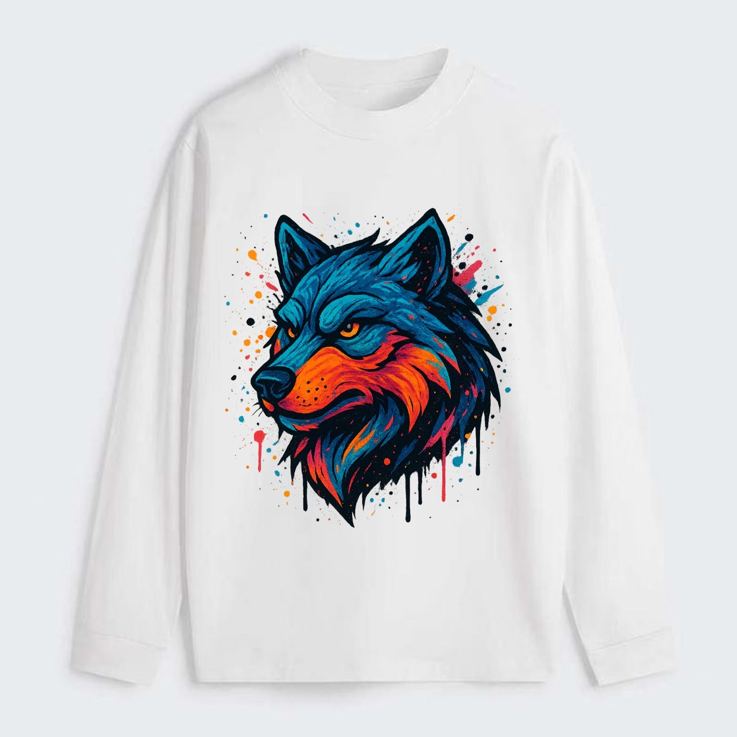Velvet Wolf Royal  - Classic Long Sleeve Shirt - White