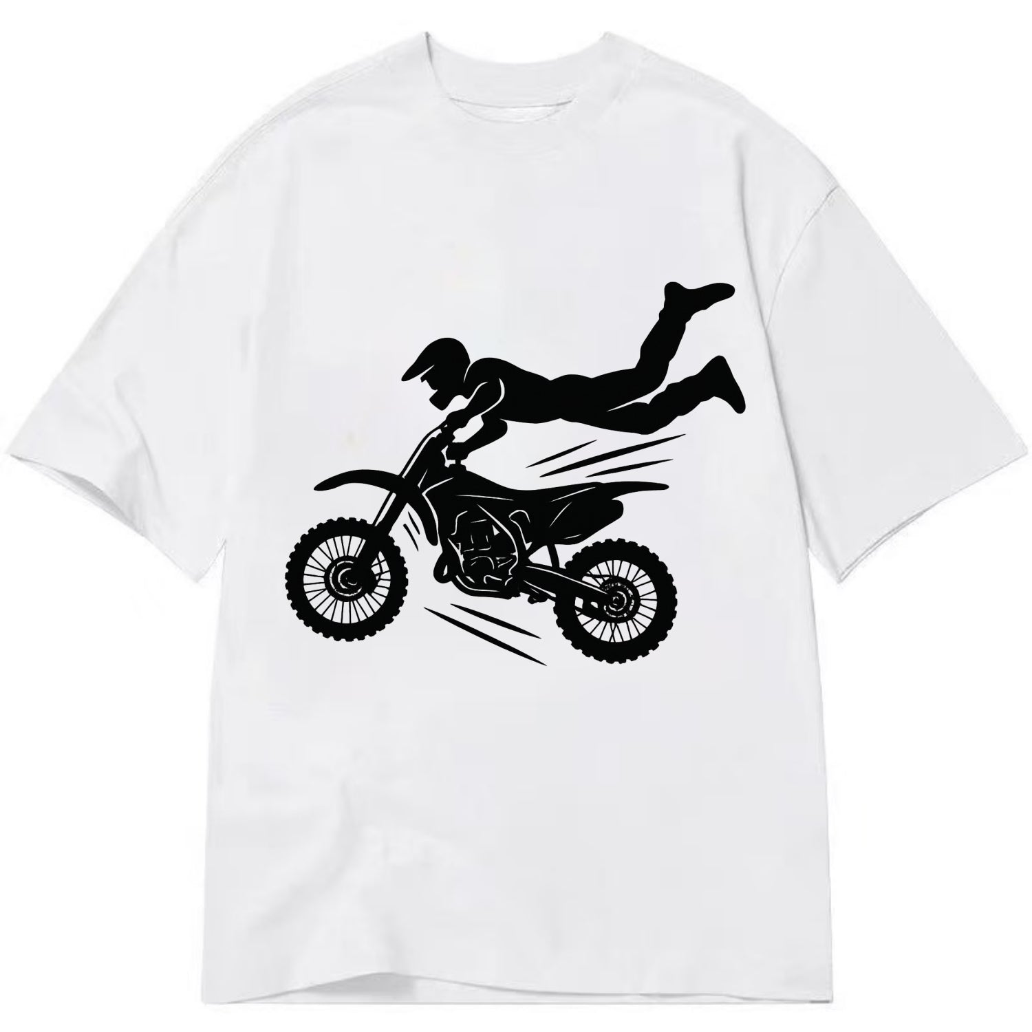 Motocross rider airborne trick - Classic T-shirt - White